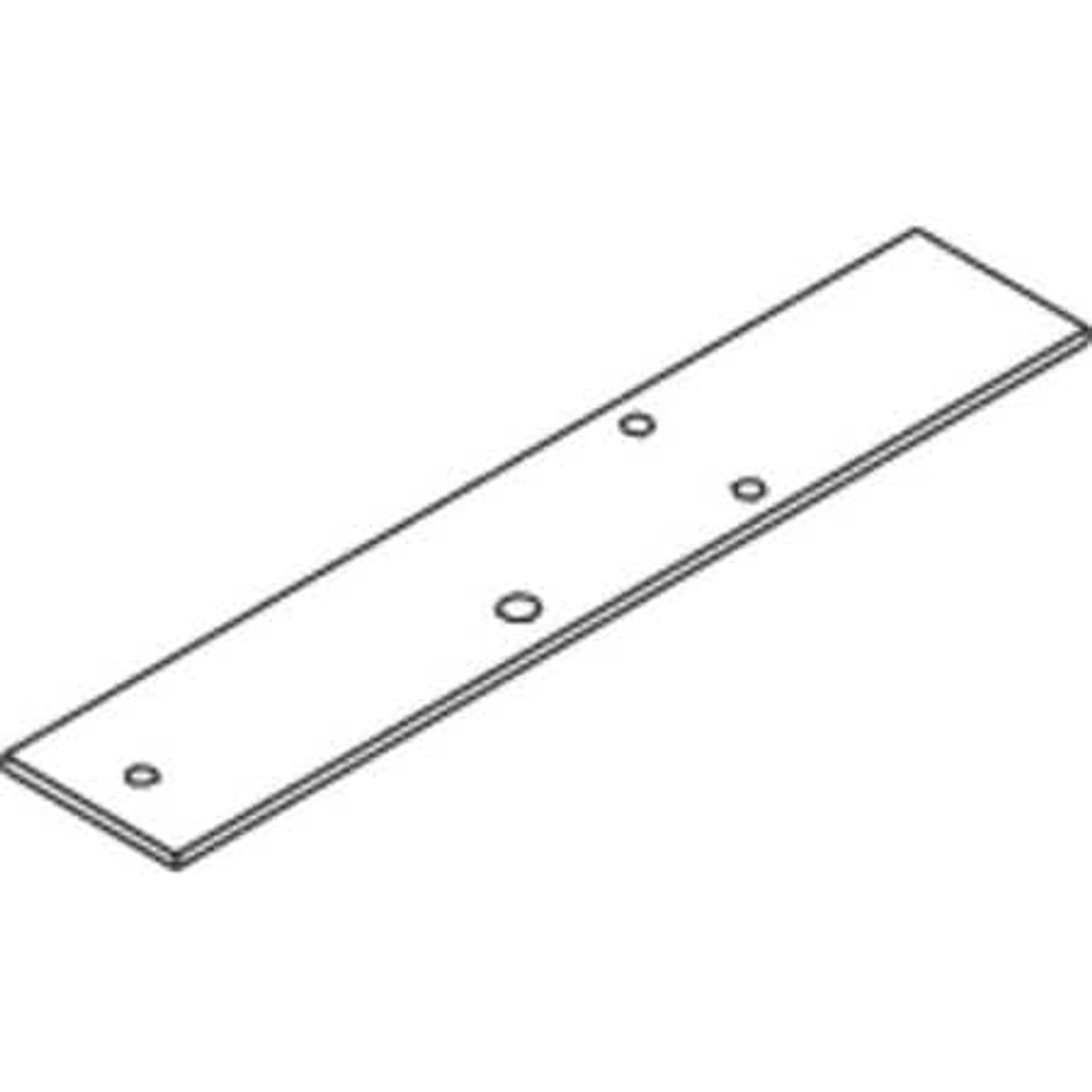 LCN 4040SE-59A AL COVER PLATE SILVER ALUMINUM 2 IN L