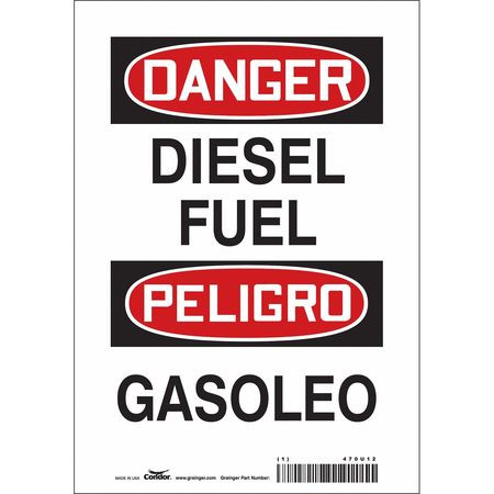 CONDOR USA INC 470U12 SAFETY SIGN,10 IN X 7 IN,VINYL