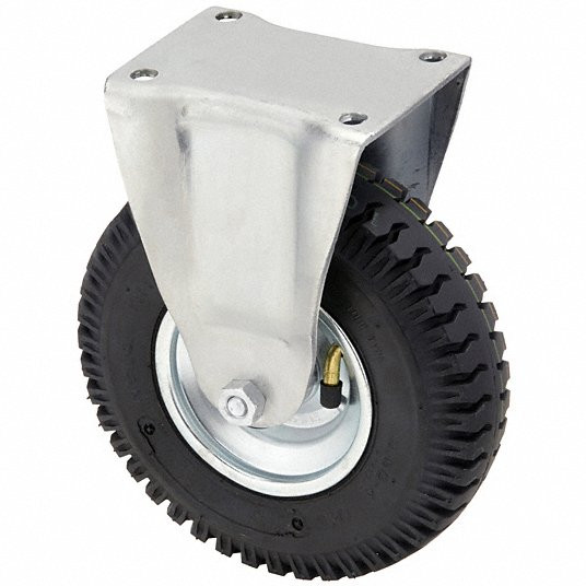 GRAINGER GLOBAL SOURCING B-P 222R PNEUMATIC PLATE CASTER RIGID 220 LB.