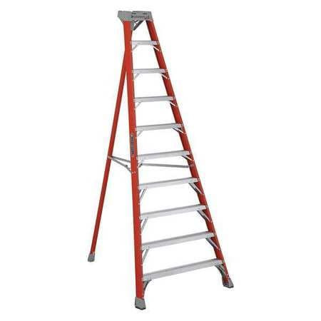 LOUISVILLE LADDER FT1510 TRIPOD STEPLADDER 10 FT H FIBERGLASS