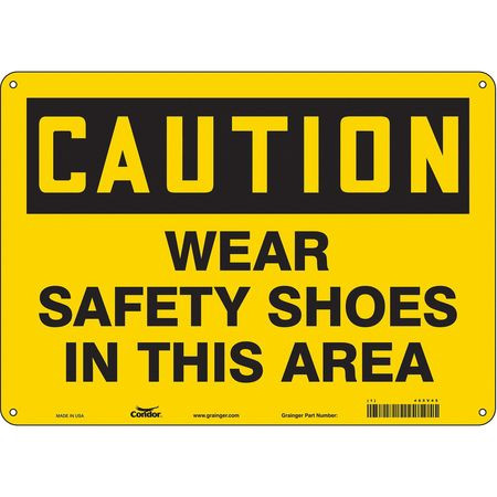 CONDOR USA INC 465V45 SAFETY SIGN,10 IN X 14 IN,ALUMINUM