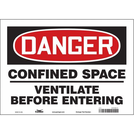 CONDOR USA INC 465M31 SAFETY SIGN 10 H 14 W VINYL