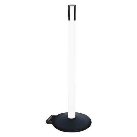 RETRACTA-BELT 335PWH-RCV BELT BARRIER RCVR. POST WHITE CAST IRON