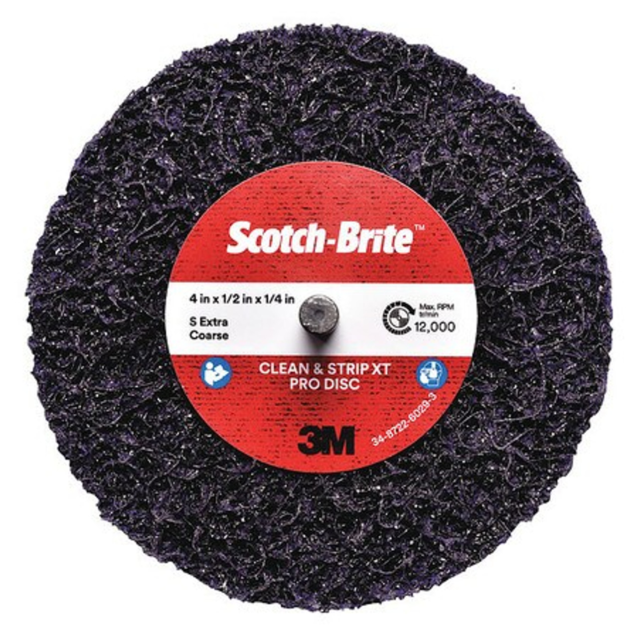 3M 61500303492 QUICK CHANGE DISC,NON-WOVEN,SHANK,PURPLE