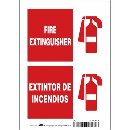CONDOR USA INC 470A92 SAFETY SIGN,10 IN X 7 IN,VINYL