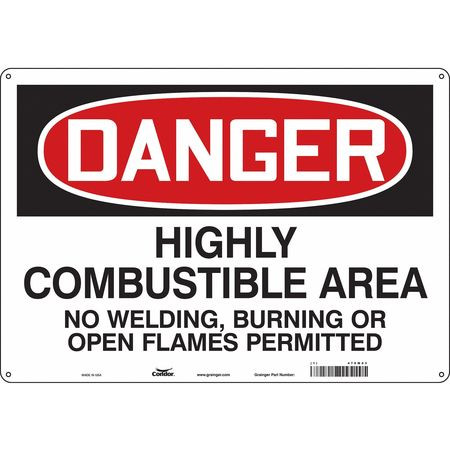 CONDOR USA INC 470M03 SAFETY SIGN 20 W 14 H 0.055 THICKNESS