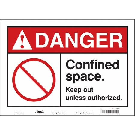 CONDOR USA INC 465H86 SAFETY SIGN 10 H 14 W VINYL