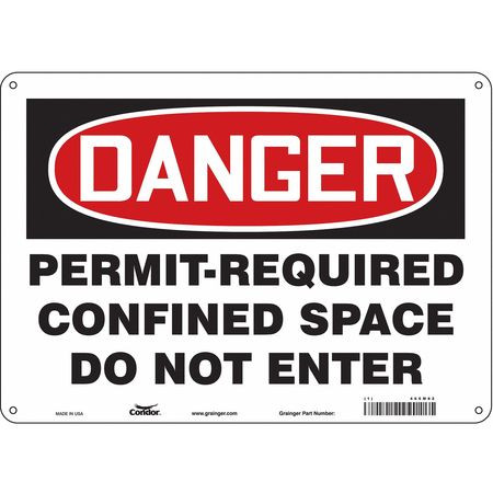 CONDOR USA INC 465M82 J6941 SAFETY SIGN 10 H 14 W ALUMINUM