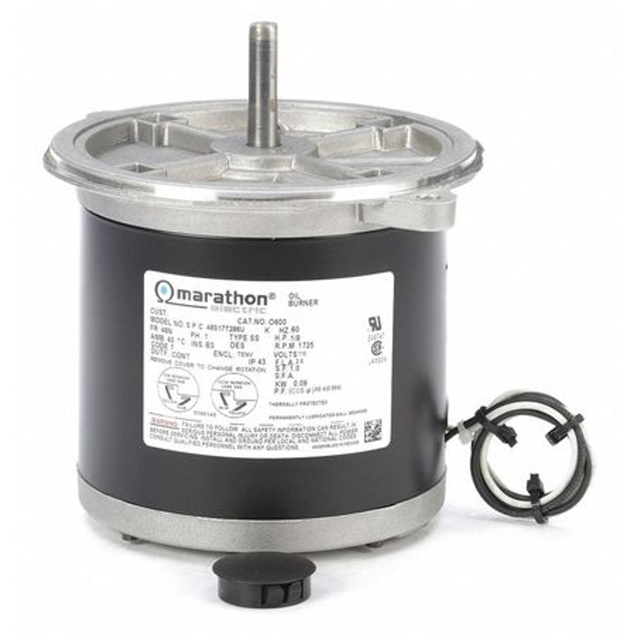 MARATHON 048C34D2028 OIL BURNER MOTOR 1/2 HP 3450 RPM