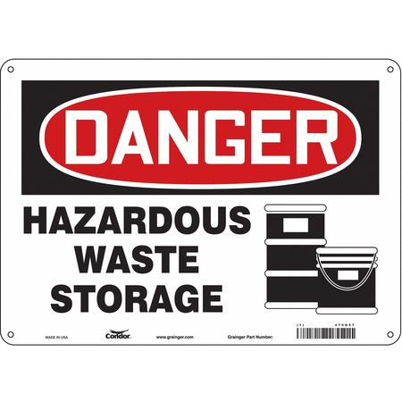 CONDOR USA INC 470G57 SAFETY SIGN,10 INX14 IN,ALUMINUM