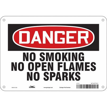 CONDOR USA INC 474T31 J6940 SAFETY SIGN DANGER PLASTIC 10 W X 