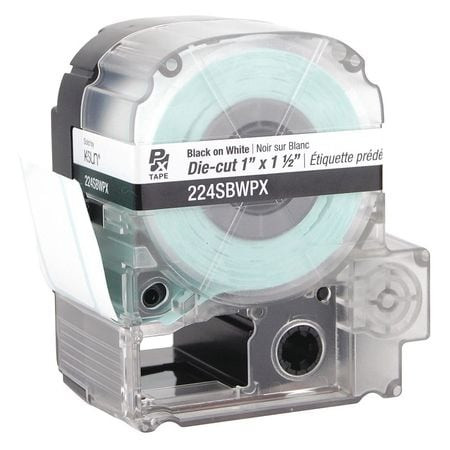 EPSON 224SBWPX DIE CUT SQUARE CARTRIDGE BLANK 1 IN.W