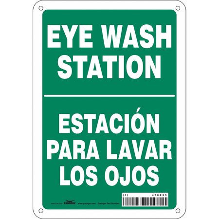 CONDOR USA INC 470Z55 SAFETY SIGN,10 IN X 7 IN,POLYETHYLENE