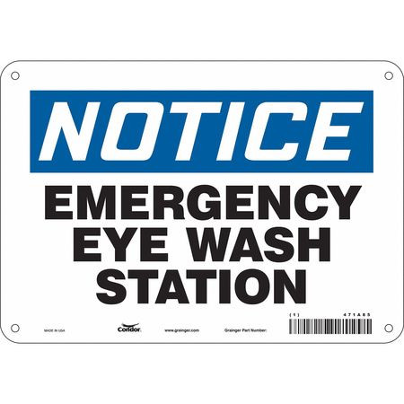 CONDOR USA INC 471A85 SAFETY SIGN 10 W X 7 H 0.055 THICK