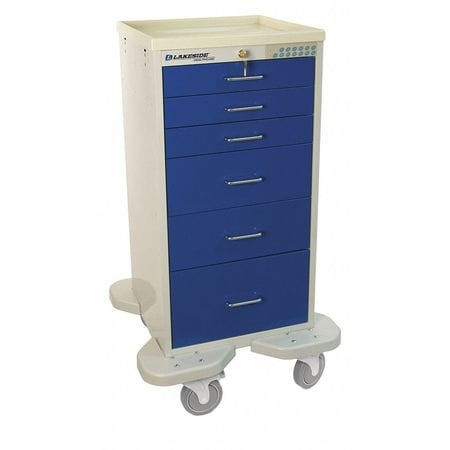 LAKESIDE ST-630-E-2B MEDICAL CART GRAY CABINET