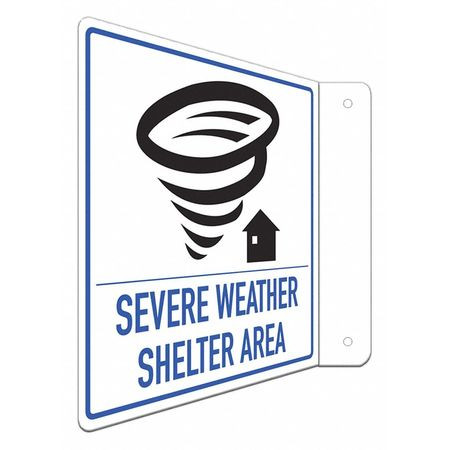LYLE LCFL-0030-NA_8x8 EMERGENCY SIGN,8 IN X 8 IN,ALUMINUM