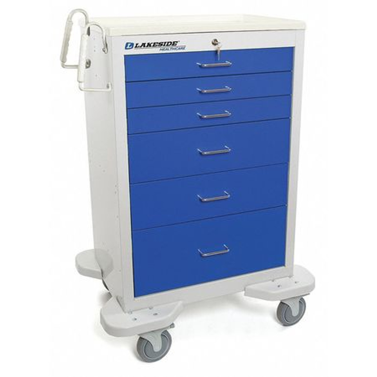 LAKESIDE C-630-K-2B MEDICAL CART GRAY CABINET