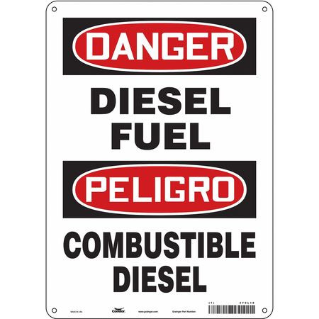 CONDOR USA INC 470L18 SAFETY SIGN,14 IN X 10 IN,ALUMINUM