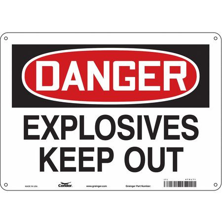 CONDOR USA INC 470L71 SAFETY SIGN 14 W 10 H 0.032 THICKNESS