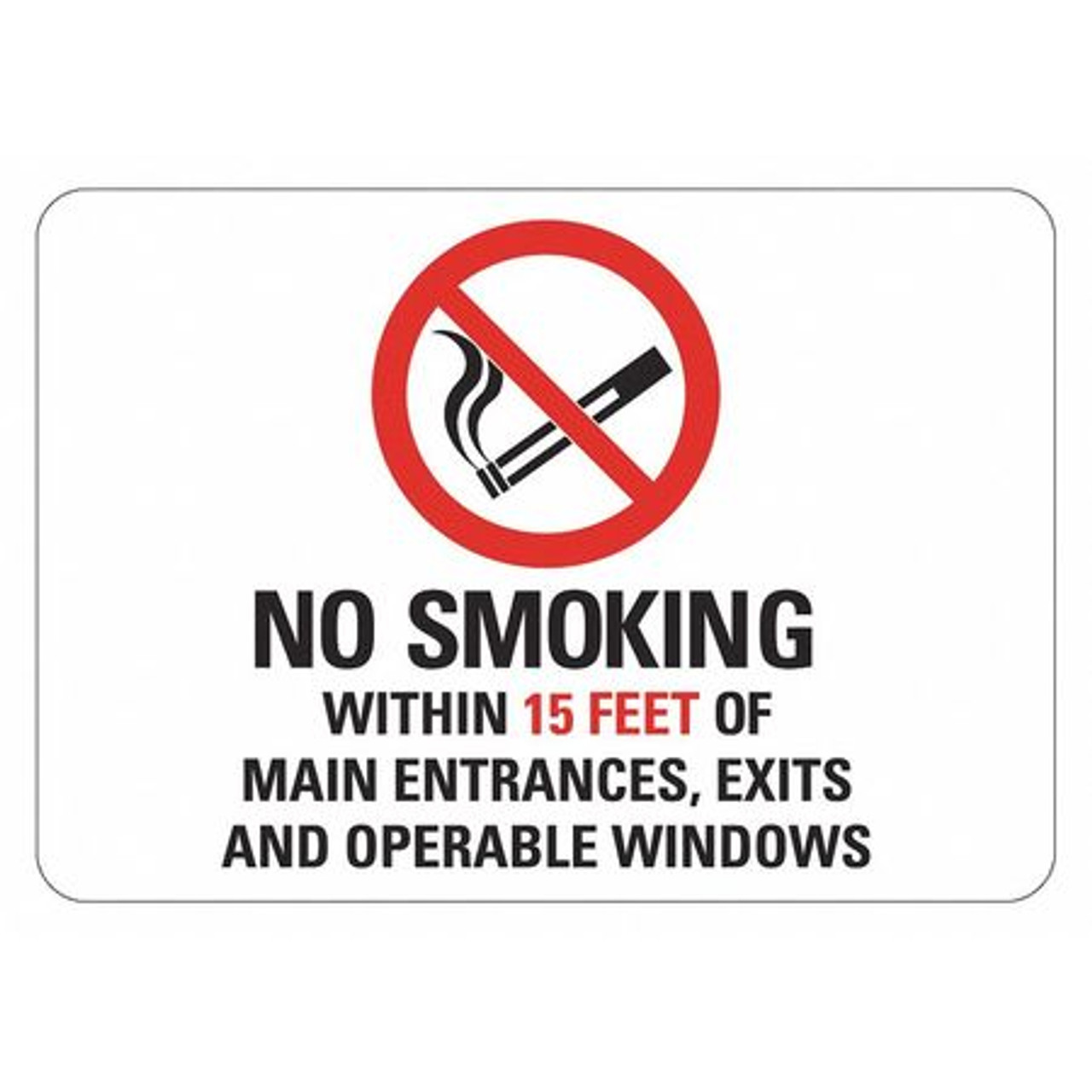 LYLE LCU1-0038-NA_14x10 NO SMOKING SIGN 14 W 10 H 0.040 THICK