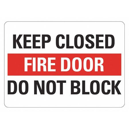 LYLE LCU1-2014-NP_10x7 J7188 FIRE SIGN FIRE CLOSED FIRE DOOR 7 