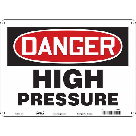 CONDOR USA INC 479D62 SAFETY SIGN 14 W 10 H 0.055 THICKNESS