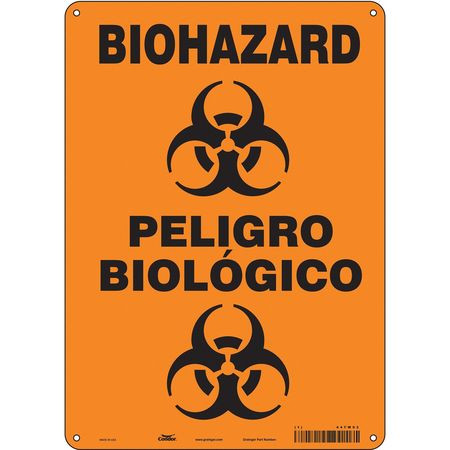 CONDOR USA INC 447W93 BIOHAZARD SIGN 10 W 14 H 0.055 THICK