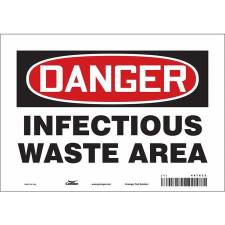 CONDOR USA INC 447X22 BIOHAZARD SIGN 10 W 7 H 0.004 THICK
