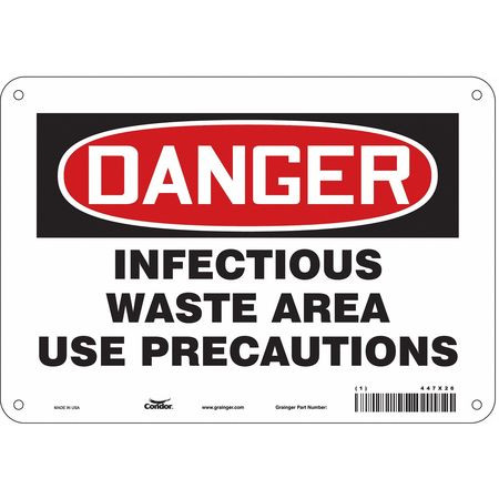 CONDOR USA INC 447X26 BIOHAZARD SIGN 10 W 7 H 0.055 THICK