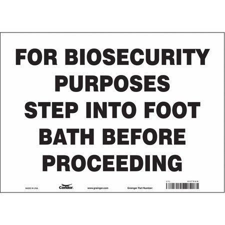 CONDOR USA INC 447V49 BIOHAZARD SIGN 14 W 10 H 0.004 THICK