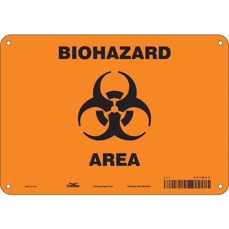 CONDOR USA INC 447W44 BIOHAZARD SIGN 10 W 7 H 0.055 THICK