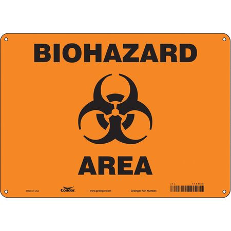 CONDOR USA INC 447W45 BIOHAZARD SIGN 14 W 10 H 0.055 THICK