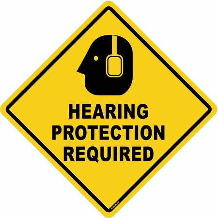 STRANCO INC FS-DIAM-506 FLOOR SIGN 17 W 17 H BLACK/YELLOW