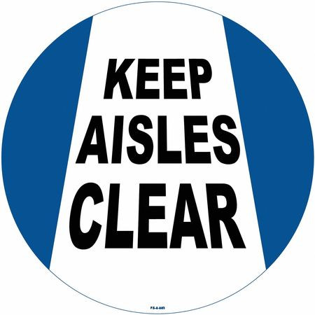 STRANCO INC FS-8-803 FLOOR SIGN 8 W 8 H BLK/BLUE/WHITE PK2