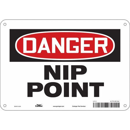 CONDOR USA INC 475C84 SAFETY SIGN 10 W 7 H 0.055 THICKNESS