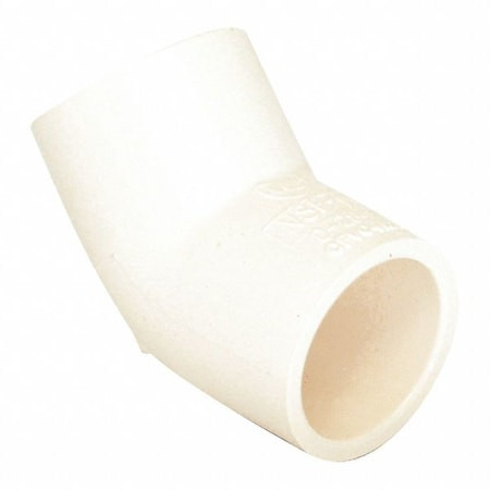 GRAINGER GLOBAL SOURCING 85764 45 ELBOW, 3/4 IN, FNPT X MNPT, WHITE