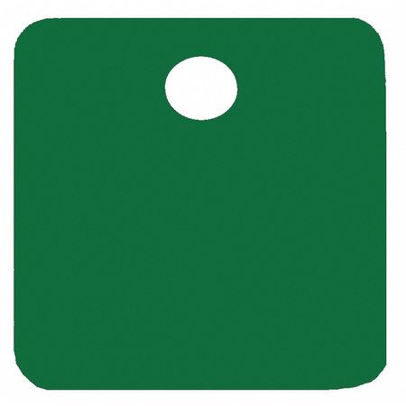 GRAINGER GLOBAL SOURCING 43092-25 TAG ANODIZED AL GREEN 2 H X 2 W PK25