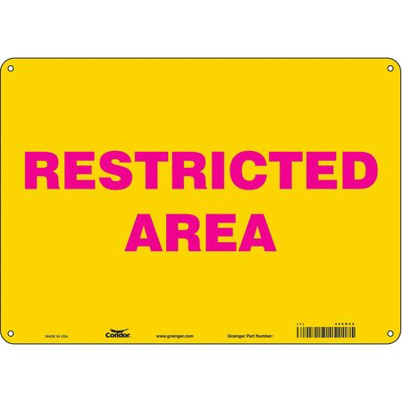 CONDOR USA INC 486R62 SAFETY SIGN 14 W 10 H 0.055 THICKNESS