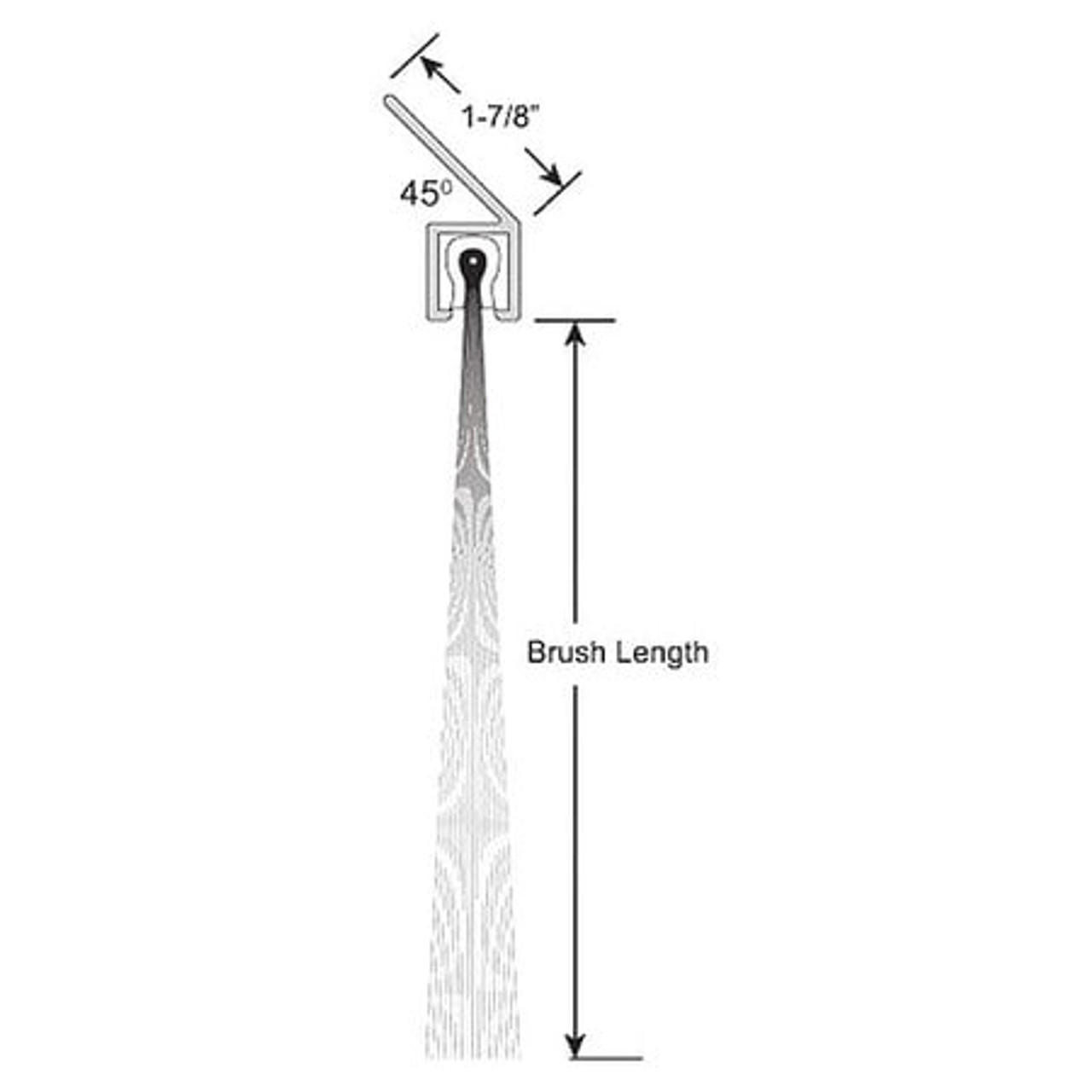 AMERICAN GARAGE DOOR BN41782-14 NYLON BRUSHSEAL 1-7/8 X 45 X 2  14 FT AMERICAN GARAGE DOOR BN41782-14 NYLON BRUSHSEAL 1-7/8 X 45 X 2  14 FT