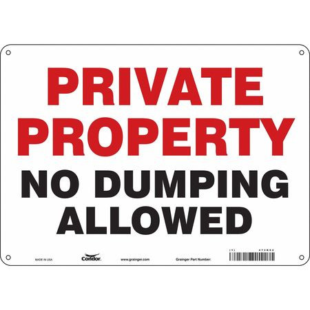 CONDOR USA INC 473K02 SAFETY SIGN 14 W 10 H 0.032 THICKNESS