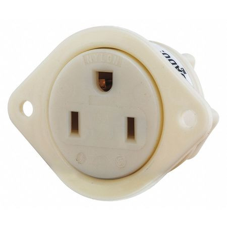 BRYANT 5279 FLANGED RECEPTACLE SINGLE OUTLET 3 WIRES