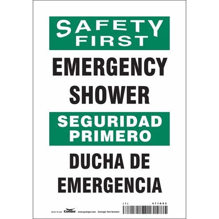 CONDOR USA INC 471D85 SAFETY SIGN 7 W X 10 H 0.004 THICK