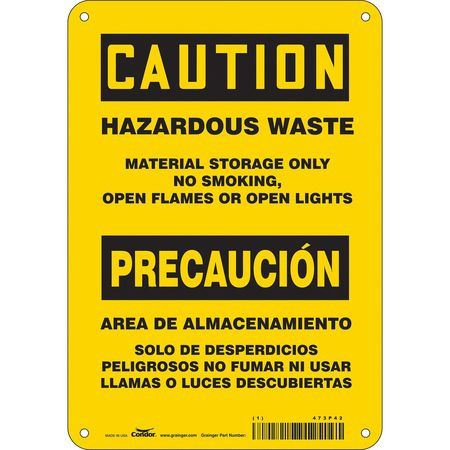 CONDOR USA INC 473P42 SAFETY SIGN,10 IN X 7 IN,POLYETHYLENE