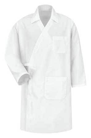 WRANGLER WS40WH RG L BUTCHER COAT MENS SIZE L WHITE POLYESTER
