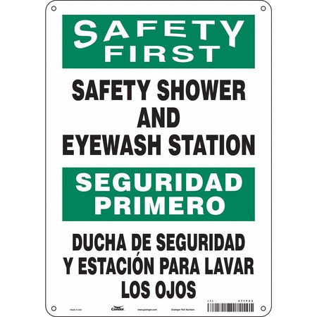CONDOR USA INC 471F23 SAFETY SIGN 10 W X 14 H 0.055 THICK