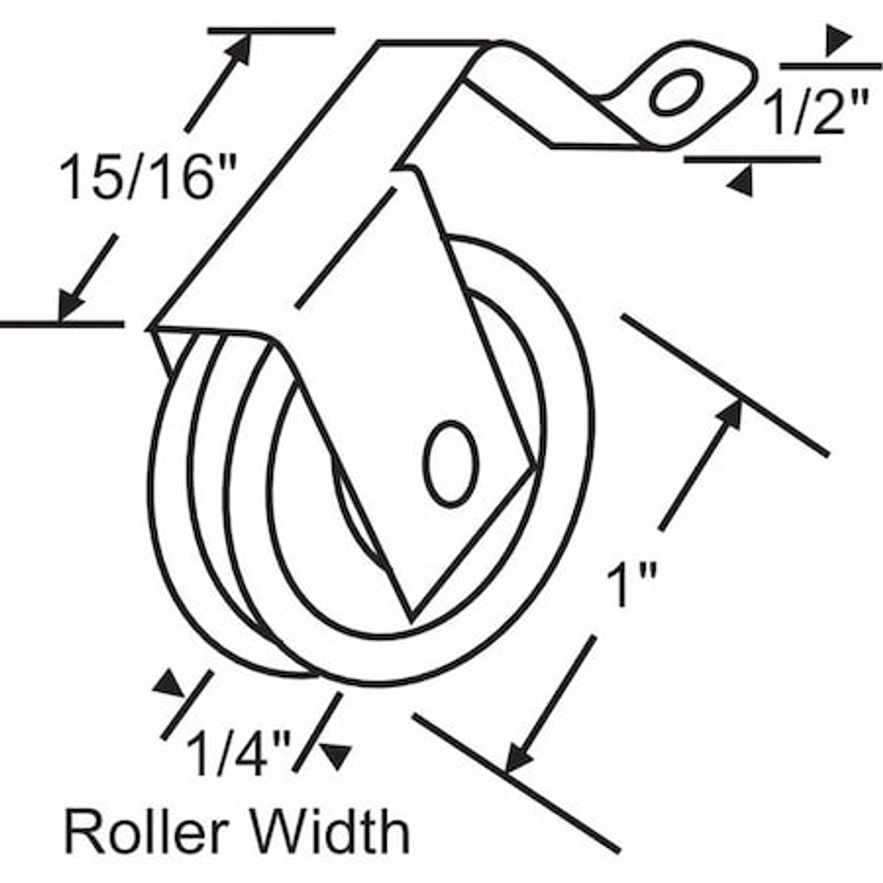 GRAINGER GLOBAL SOURCING 10-396 ROLLER ASSEMBLY STEEL PLATED