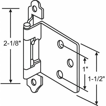 GRAINGER GLOBAL SOURCING 900-8910AB DOOR HINGE STEEL 6.50 LB LOAD CAP.