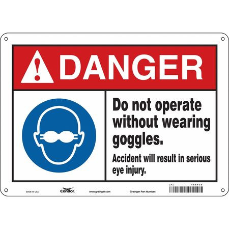 CONDOR USA INC 466Y38 SAFETY SIGN 14 W 10 H 0.055 THICKNESS