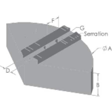 ABBOTT ALUMINUM KW4P1 LATHE JAW M8 ALUMINUM