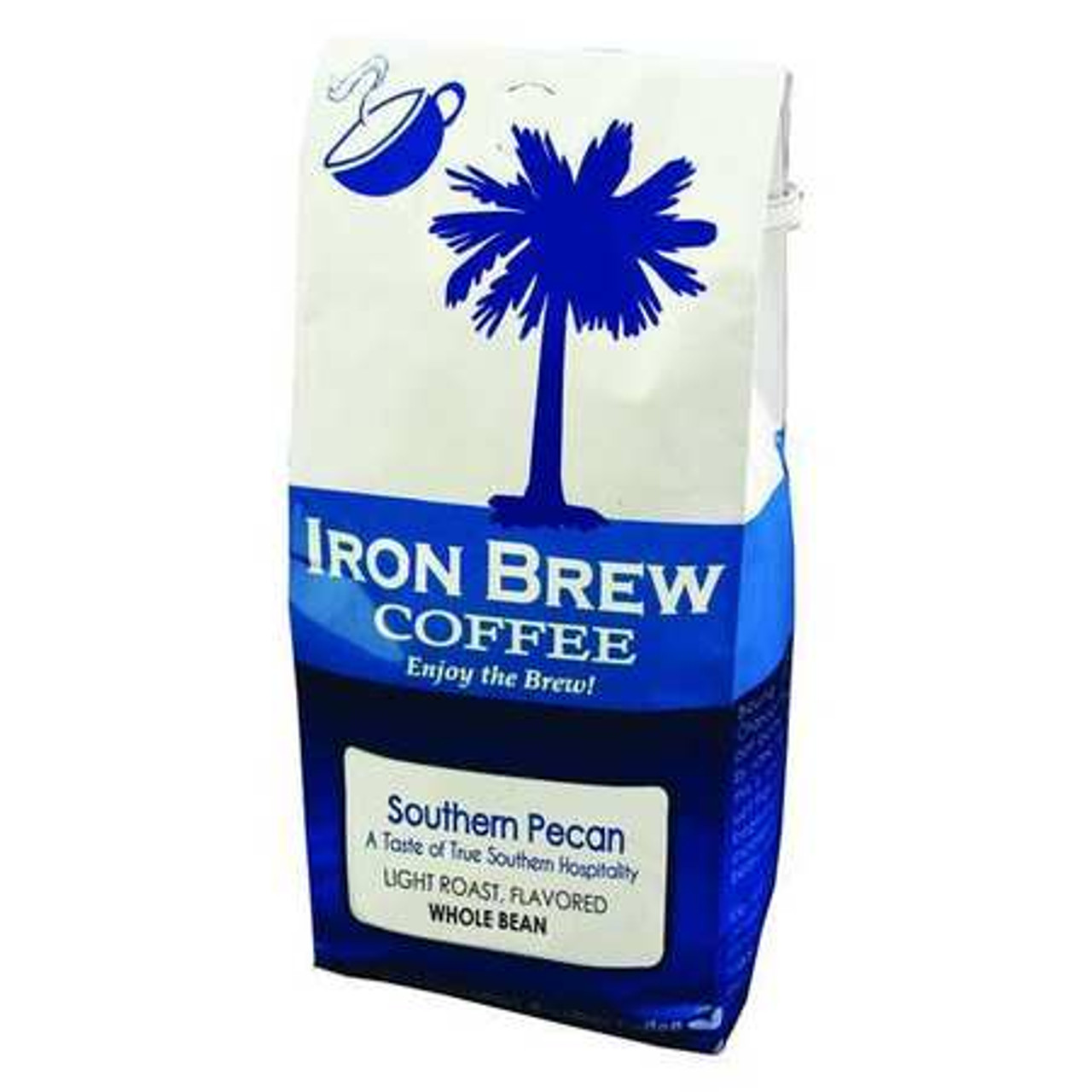 IRON BREW B-12SPWB COFFEE SOUTHERN PECANS CAFF WHOLE BEAN